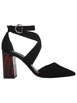 Whistles Taylor Cross Strap Block Heeled Court Shoes