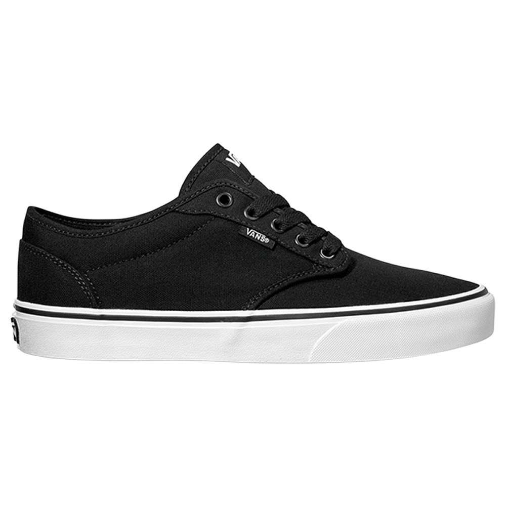 Vans Atwood Canvas Trainers, Black/White, 8