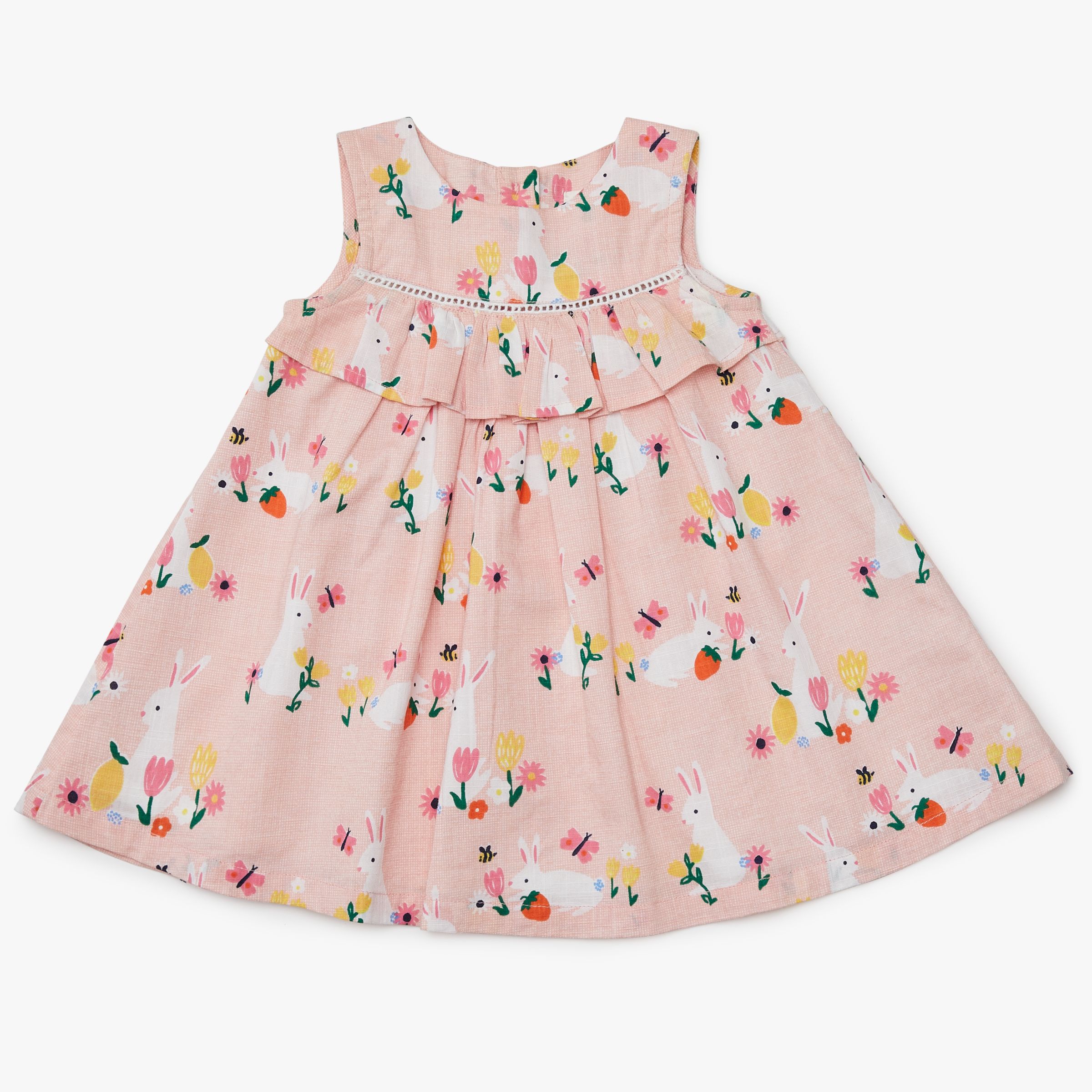 baby pink frill dress