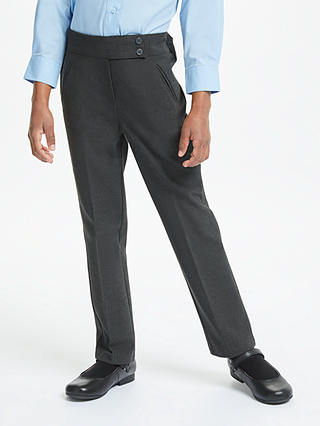 John Lewis & Partners Girls' Regular Fit School Trousers, Grey