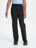 John Lewis & Partners Girls' Regular Fit School Trousers, Black