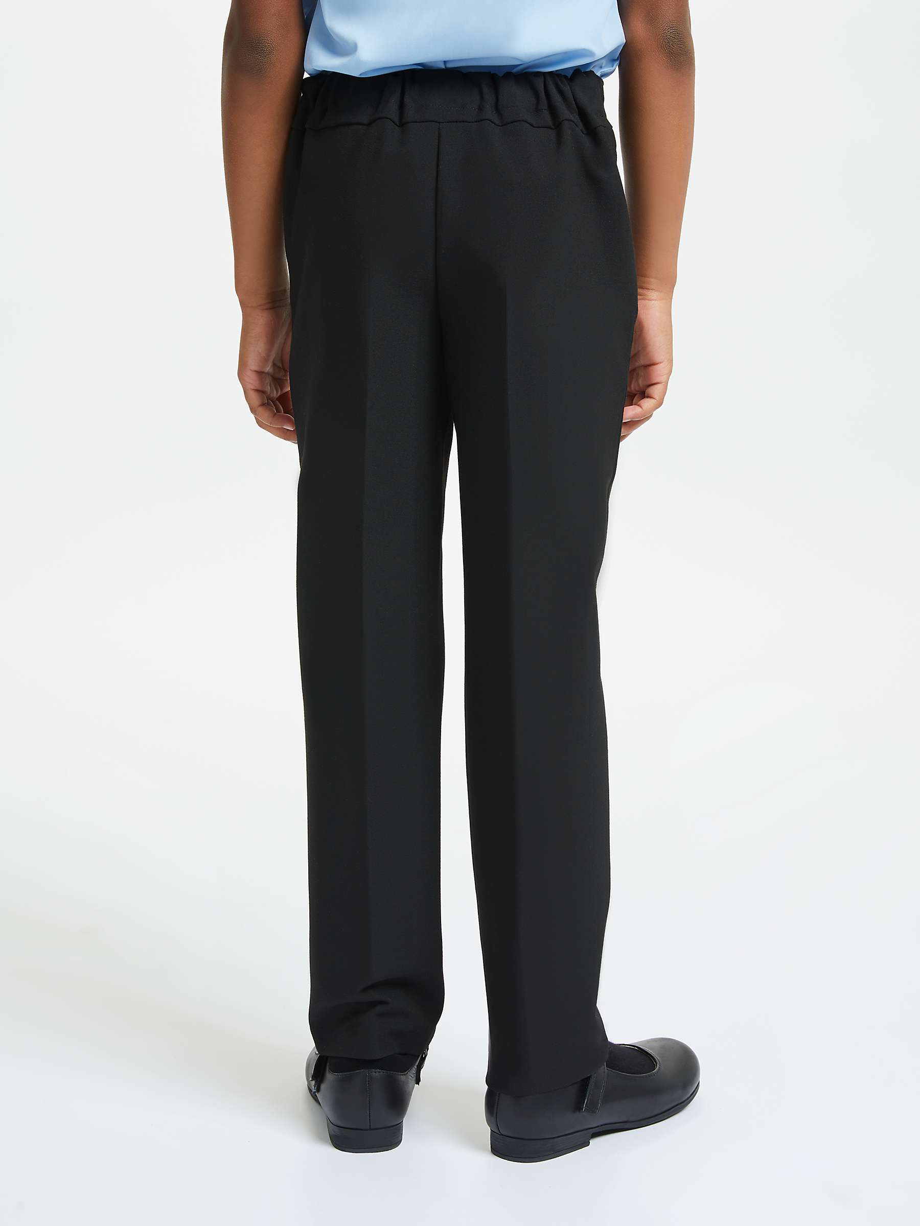 Buy John Lewis Girls' Regular Fit School Trousers, Black Online at johnlewis.com