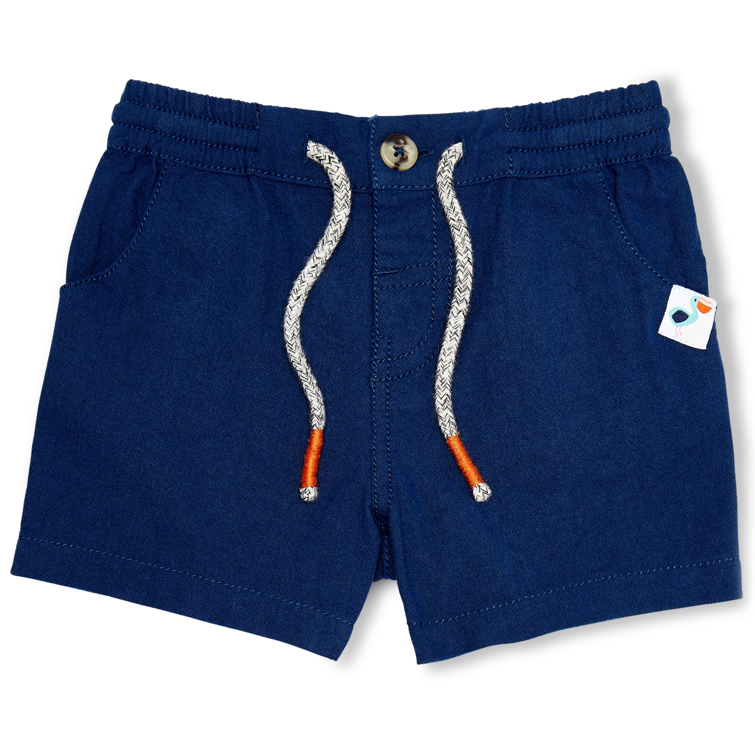 John Lewis & Partners Baby Crinkle Shorts, Navy
