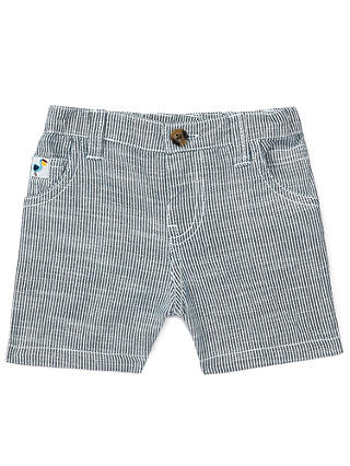 John Lewis & Partners Baby Ticking Stripe Shorts, Blue