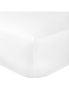 John Lewis Specialist Temperature Balancing 400 Thread Count Cotton Deep Fitted Sheet, Double, White