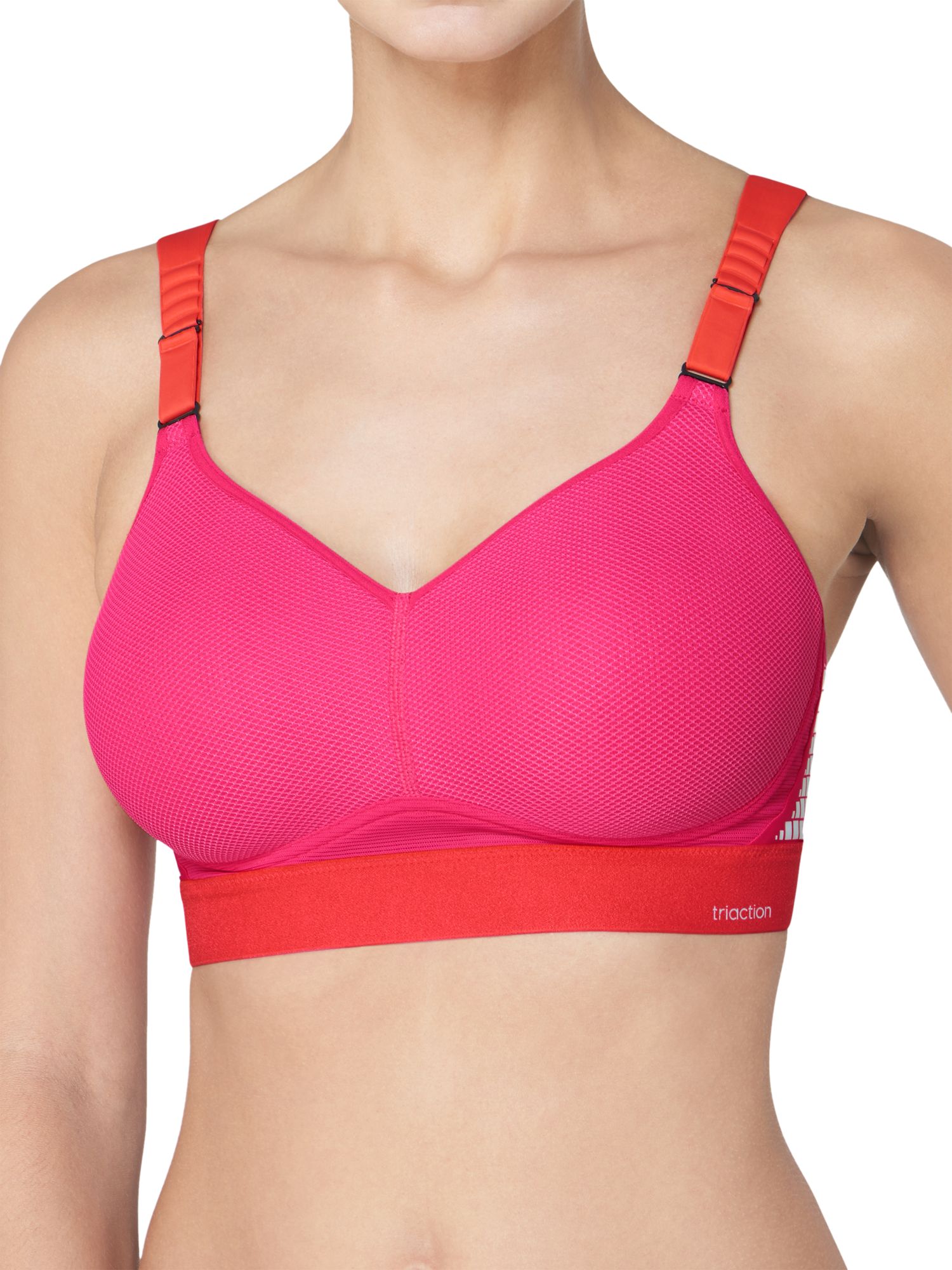 pink padded sports bra