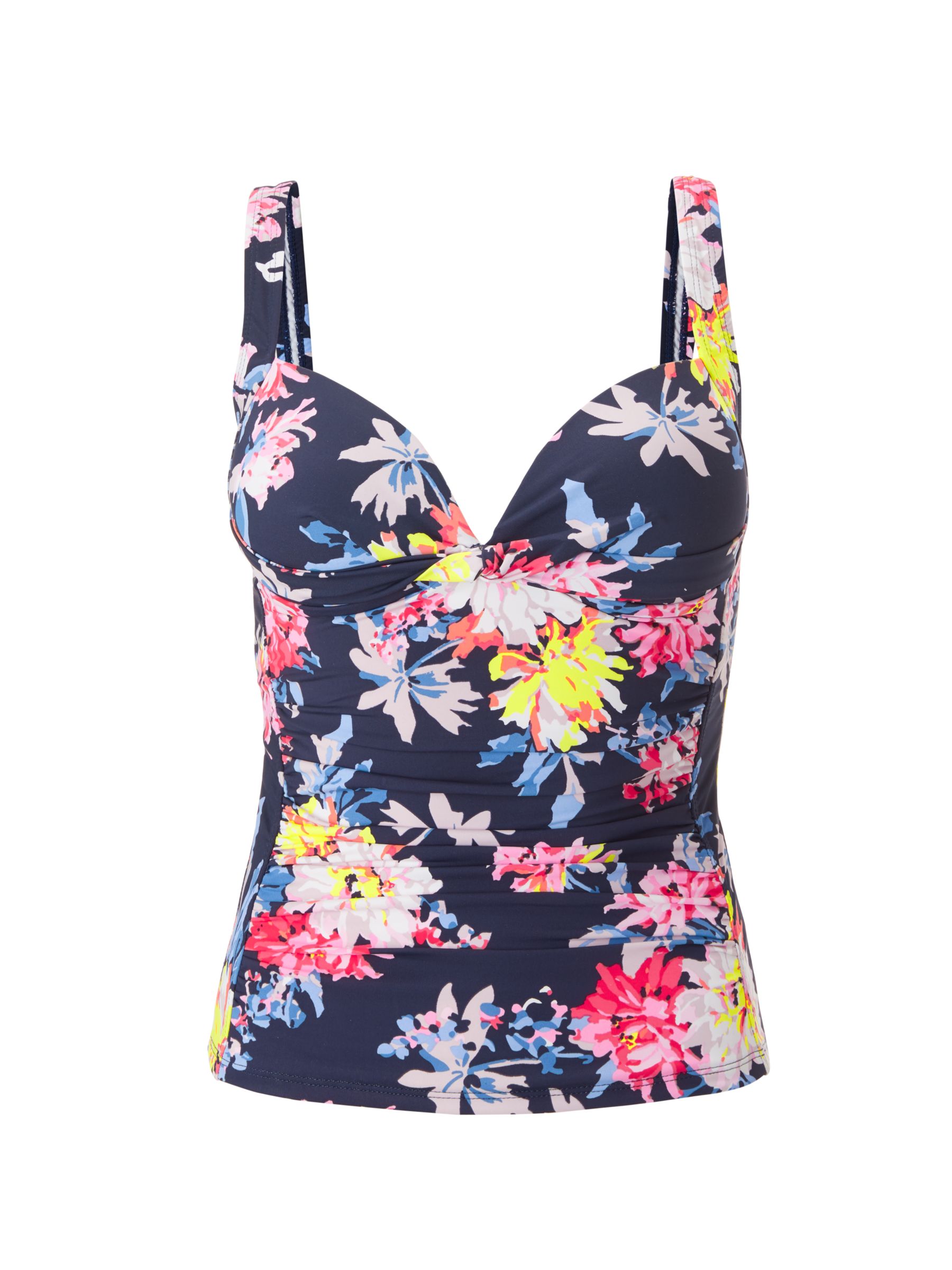 Joules Roma Whistable Floral Print Tankini Top, Navy/Multi at John ...