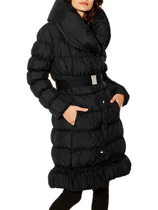 Karen Millen Feather Filled Puffer Coat, Black