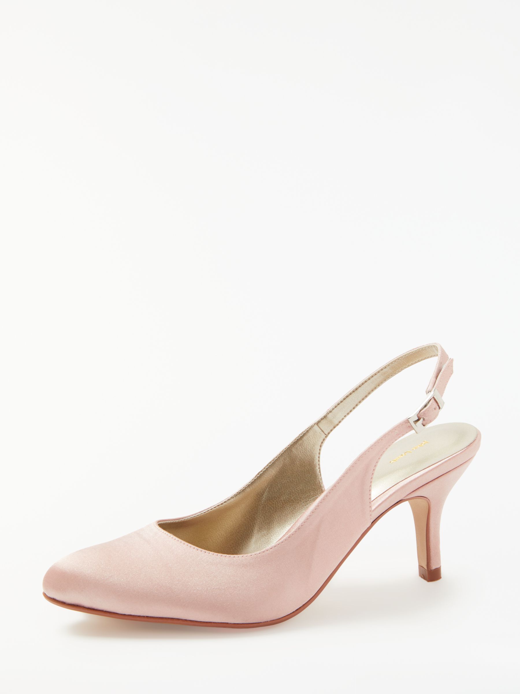 John Lewis & Partners Demi Bow Slingback Court Shoes, Pink