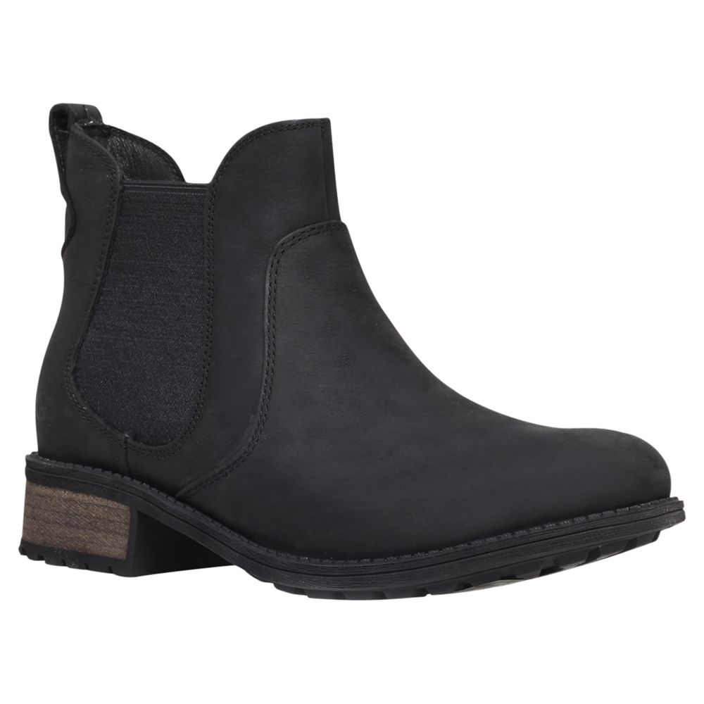 ugg bonham black leather chelsea boots