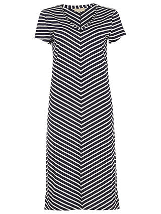 Phase Eight Chantelle Chevron Beach Dress, Navy/Ivory
