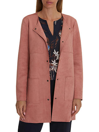 Betty & Co. Faux Suede Jacket, Pink Candy