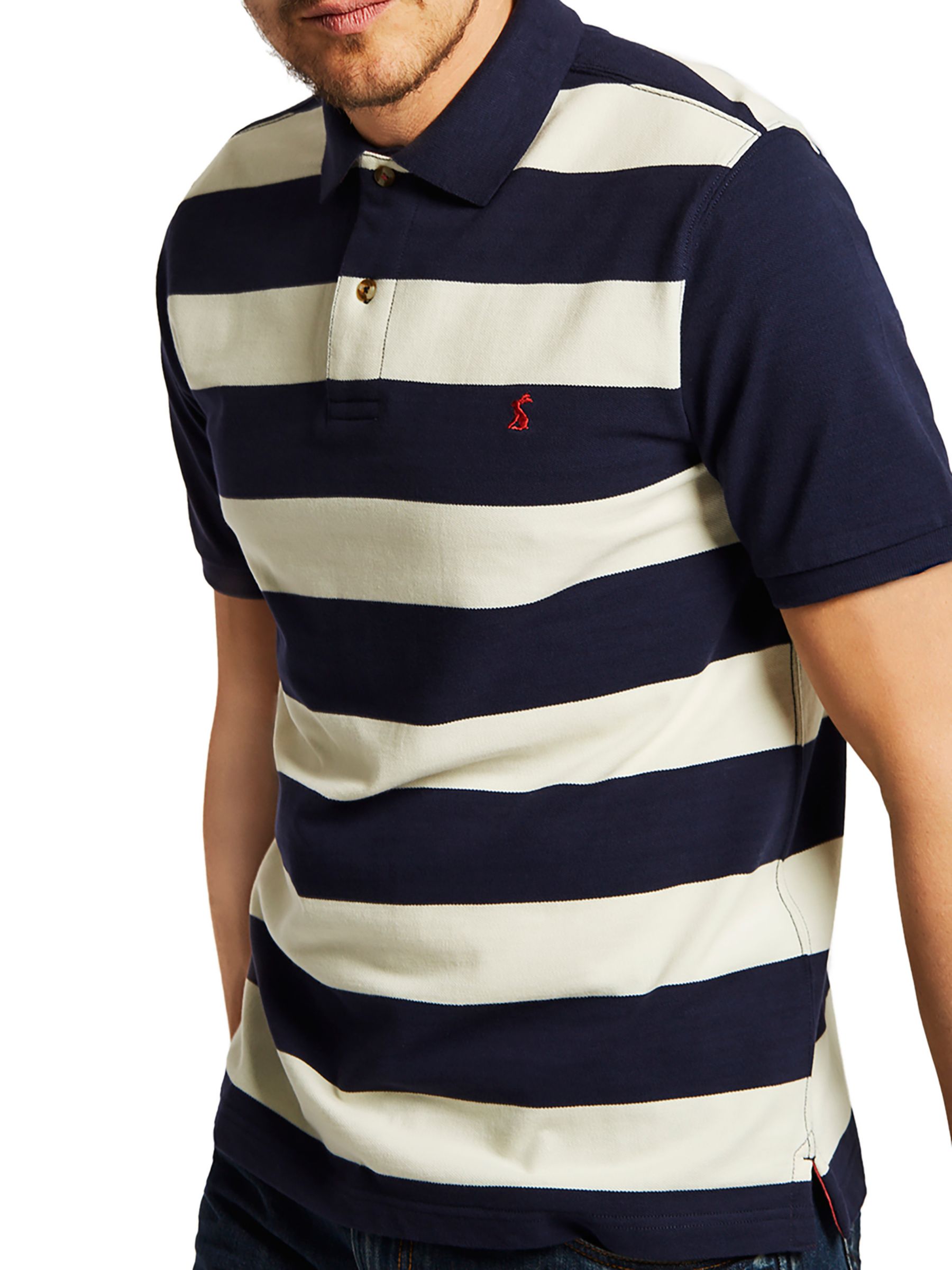 Joules Filbert Short Sleeve Stripe Polo Shirt