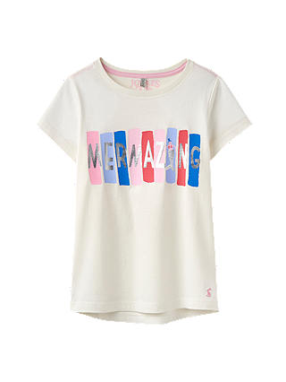 Little Joule Girls' Astra Mermazing Mermaid T-Shirt, White