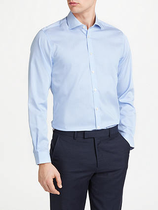 John Lewis & Partners Non Iron Bengal Stripe Slim Fit Shirt, Blue