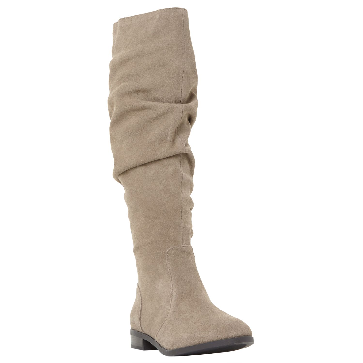 Steve Madden Beacon Ruched Knee High Boots, Taupe
