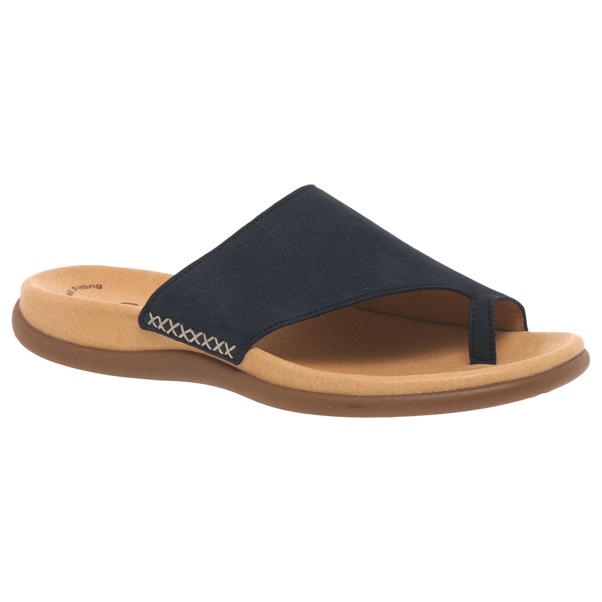 Gabor Lanzarote Slip On Sandals | Navy Nubuck at John Lewis & Partners