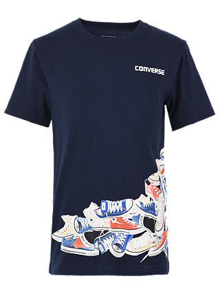 Converse Boys' Chuck Pile T-Shirt, Obsidian