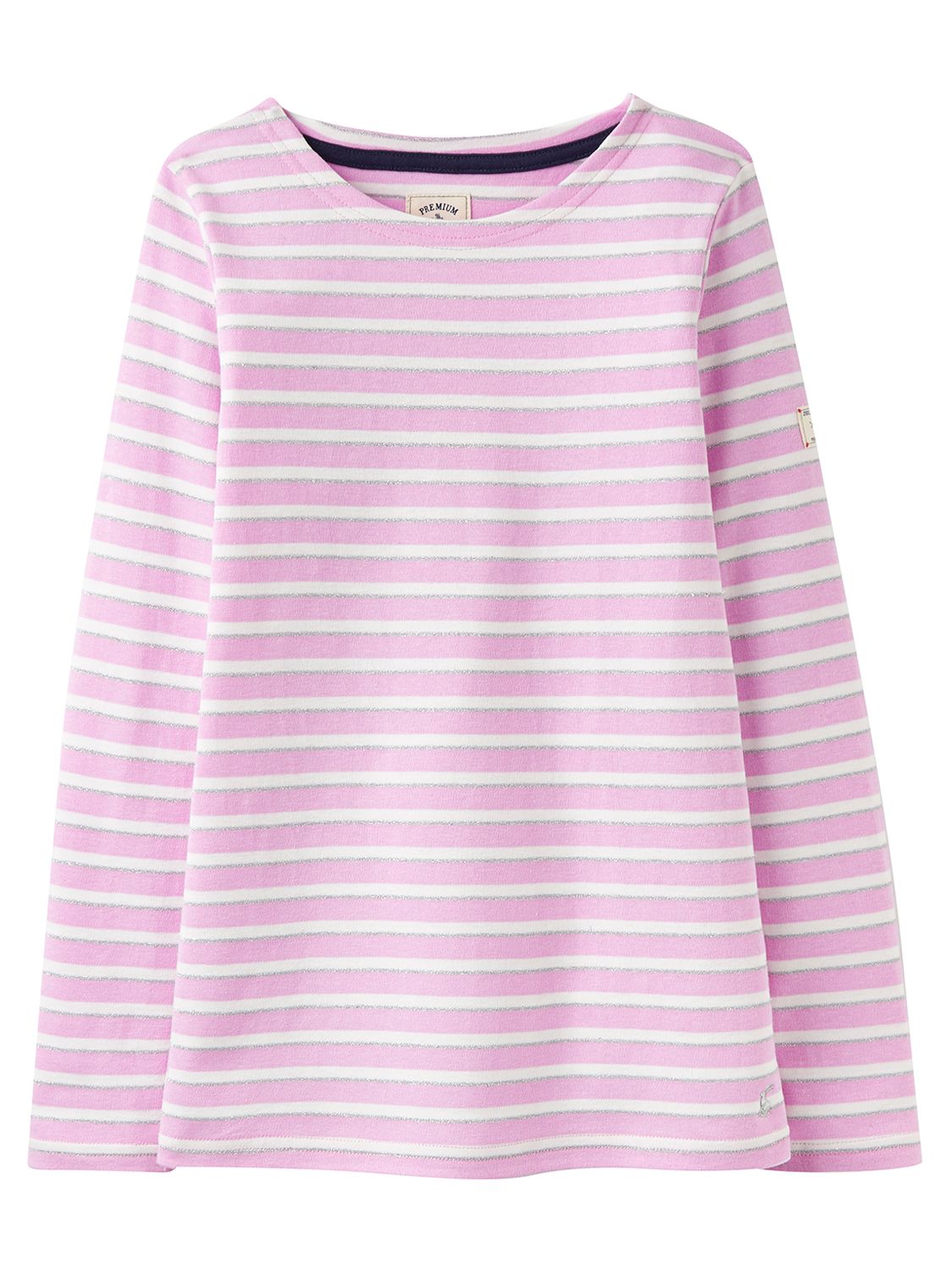 Little Joule Girls' Harbour Stripe T-Shirt, Pink