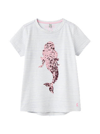 Little Joule Girls' Astra Striped Sequin Mermaid T-Shirt, Multi