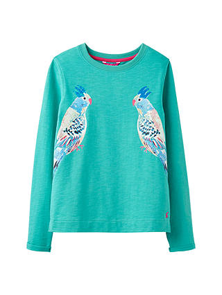 Little Joule Girls' Cassidy Parrot Sweatshirt, Green