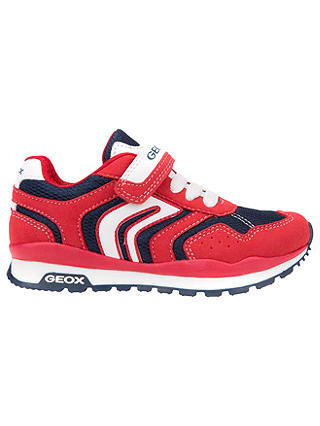 Geox Children's Pavel Riptape Trainers, Red/Navy