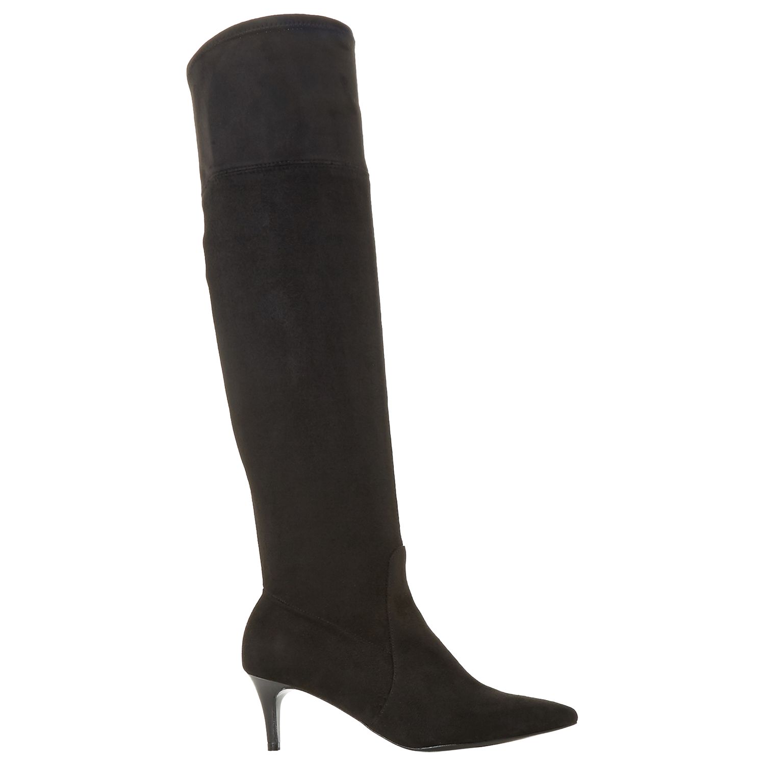 Dune Scarlette Over the Knee Boots, Black Microfibre, 7