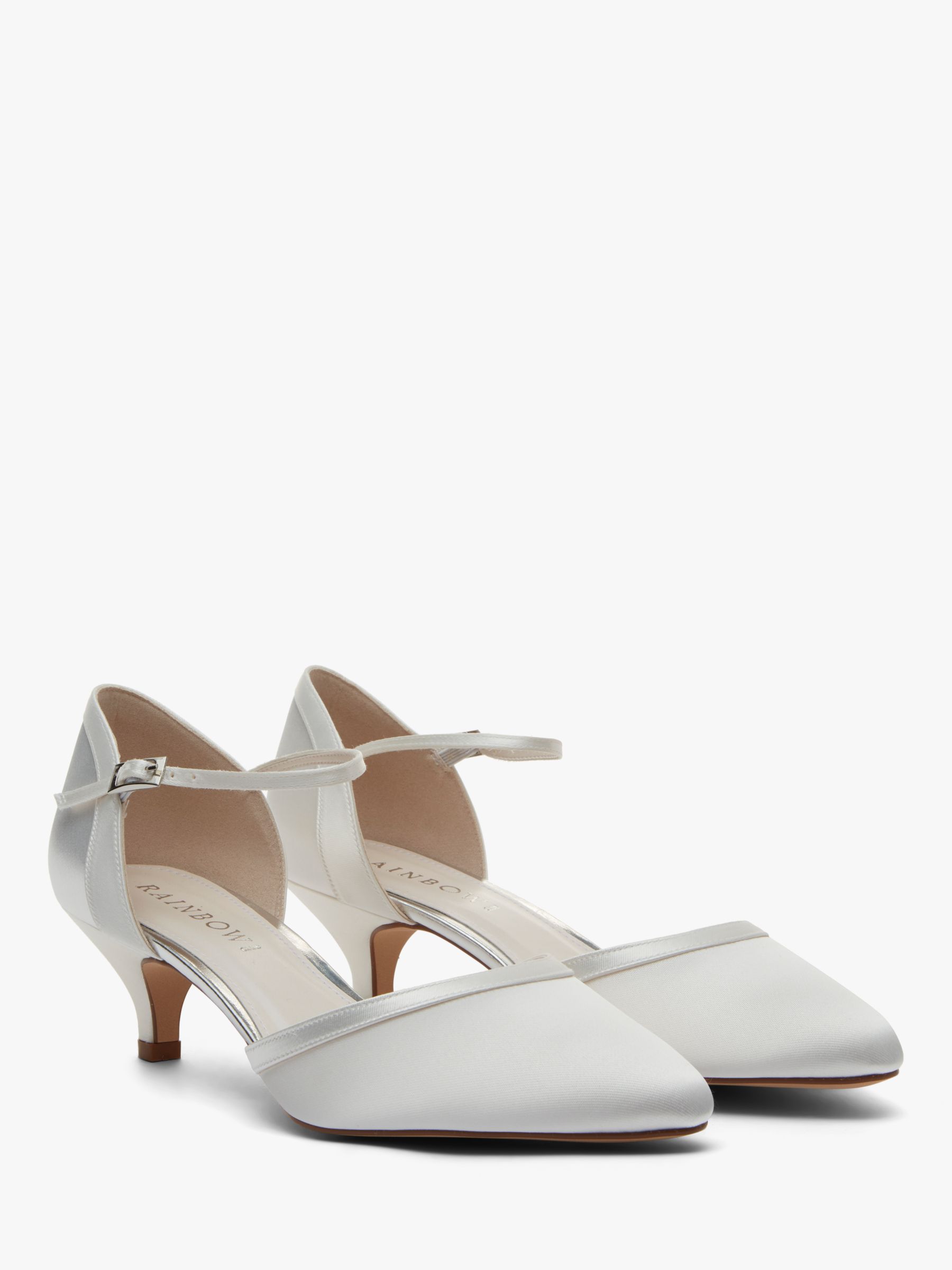 Rainbow Club Brianna Two Part Court Shoes, Ivory at John Lewis
