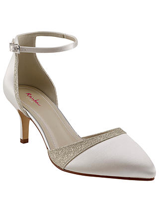 Rainbow Club Flo Two Part Court Shoes, Ivory