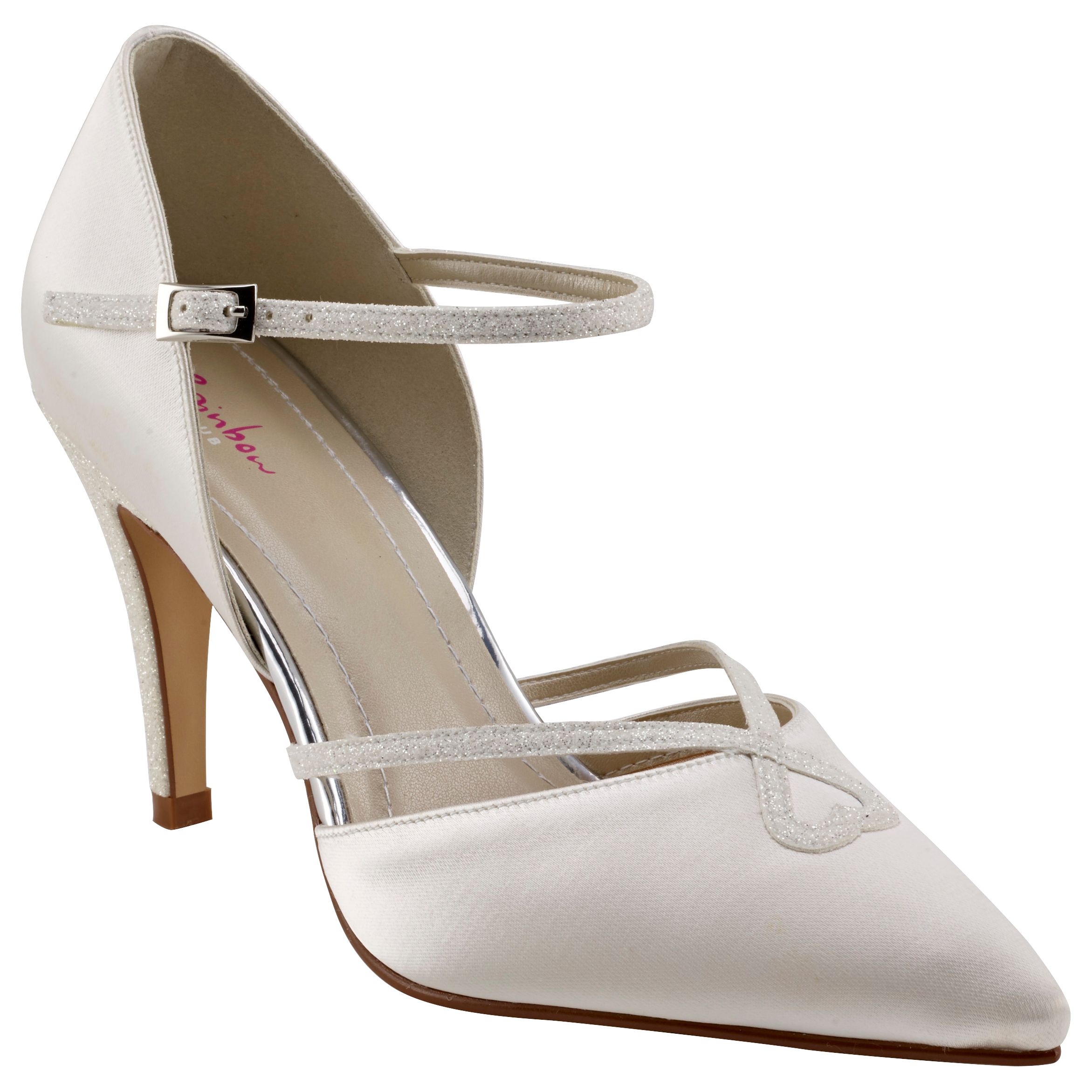 Rainbow Club Fleur Pointed Toe Court Shoes, Ivory