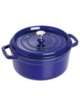 STAUB Cocotte Round Cast Iron Casserole, Dark Blue