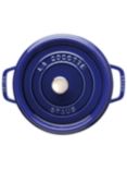 STAUB Cocotte Round Cast Iron Casserole, Dark Blue