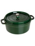 STAUB Cocotte Round Cast Iron Casserole, Basil