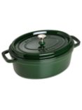 STAUB Cocotte Oval Cast Iron Casserole, Basil