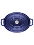 STAUB Cocotte Oval Cast Iron Casserole, Dark Blue