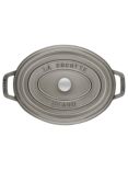 STAUB Cocotte Oval Cast Iron Casserole, Graphite Grey