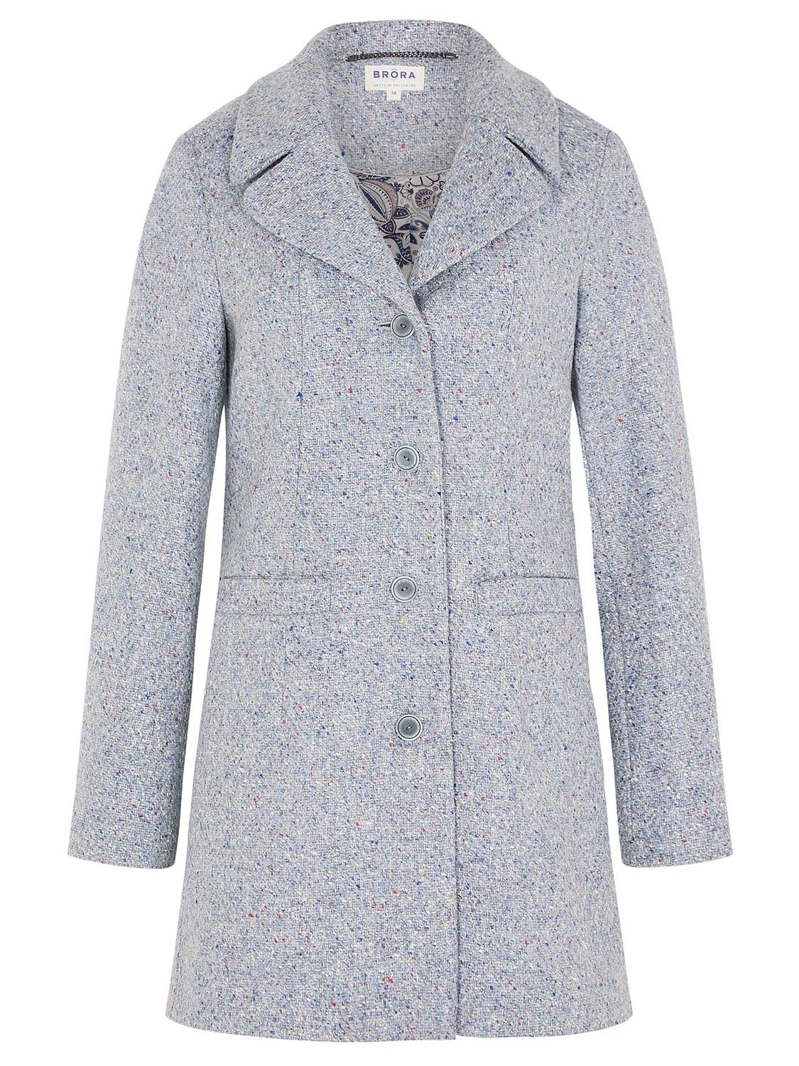 Brora Marl Tweed Coat, Nimbus