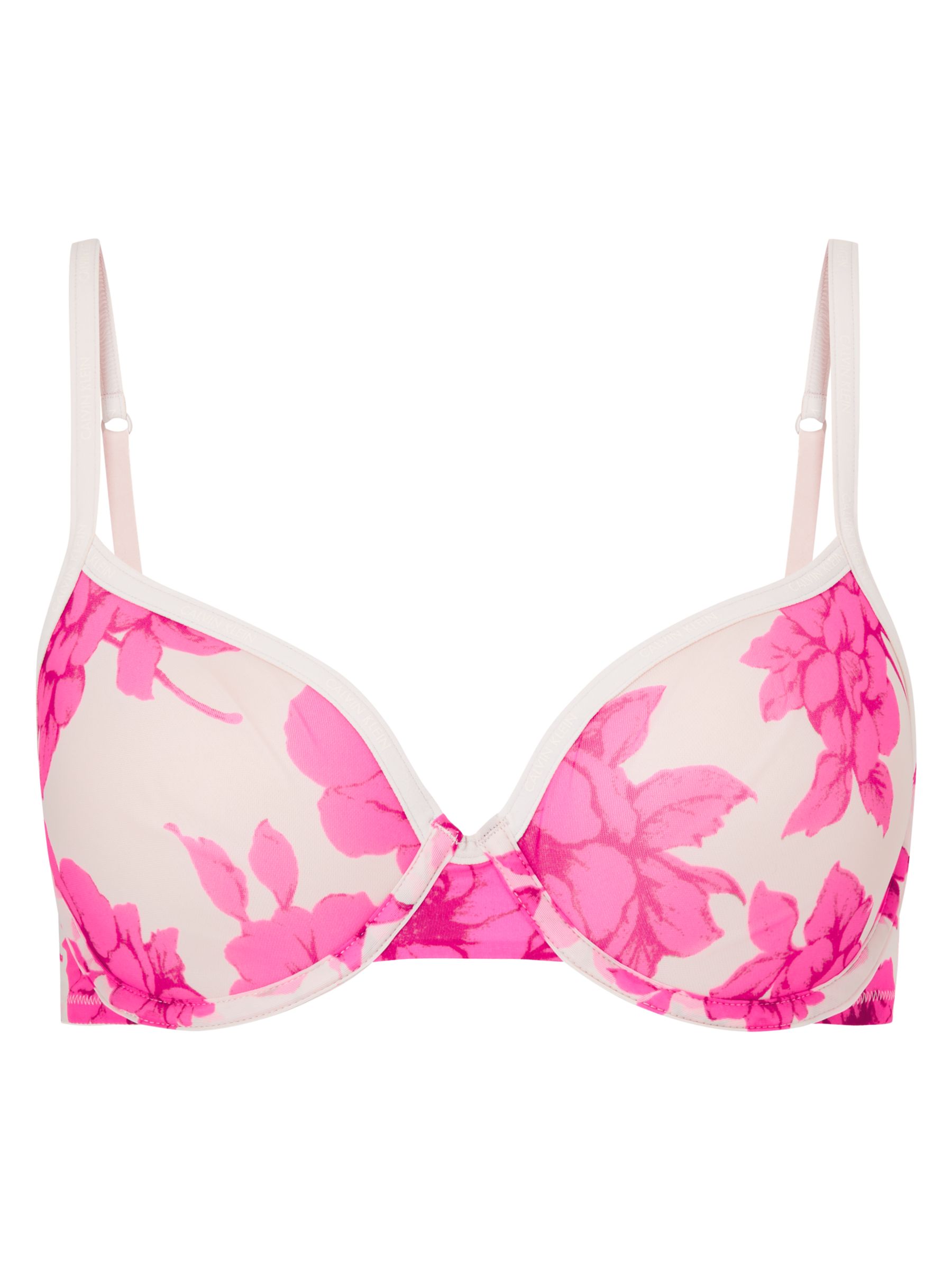 Calvin Klein Underwear Sheer Marquisette Lined Demi Bra, Darling Roses