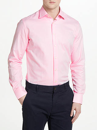 Hackett London Long Sleeve Textured Shirt, Pink