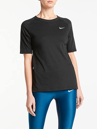Nike Breathe Tailwind Short Sleeve Running Top, Black