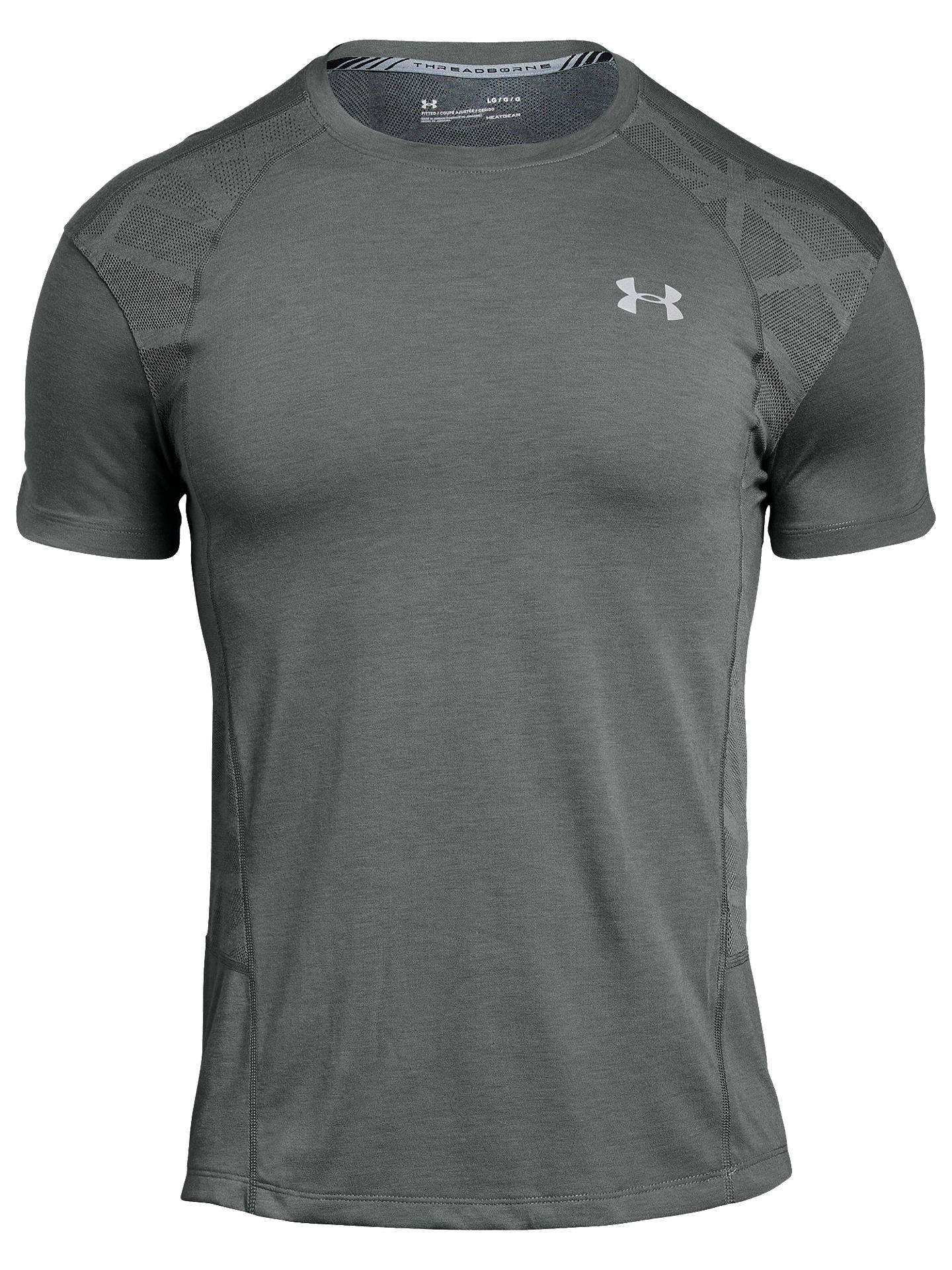 Under Armour Swyft Short Sleeve Running Top, Clay Green at John Lewis ...