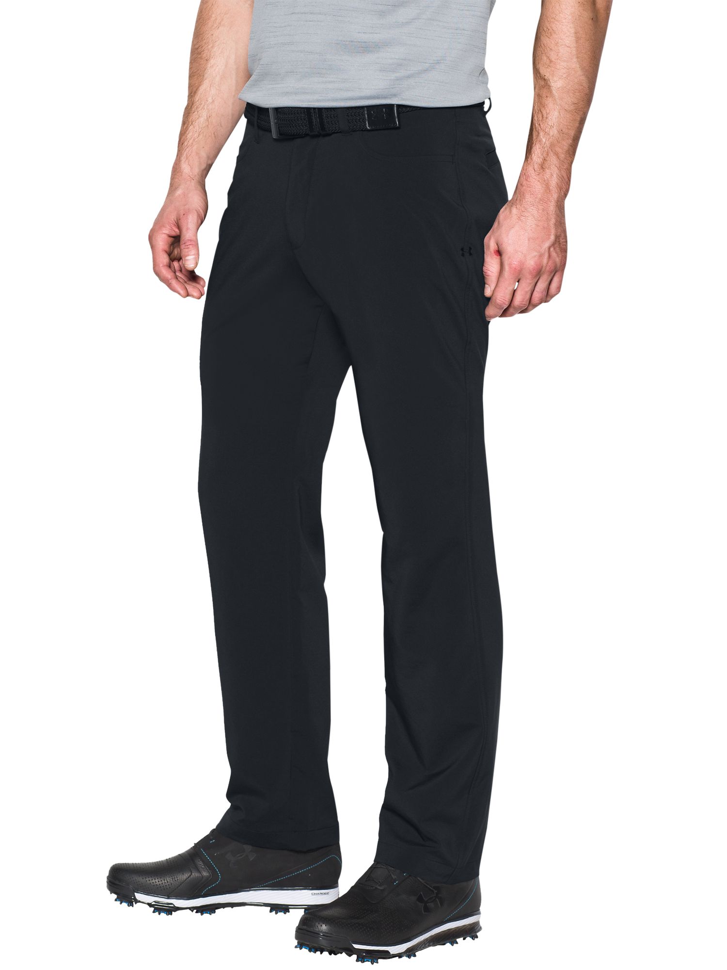 under armour black golf trousers