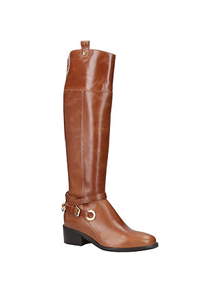 Carvela Wrap Knee High Boots, Tan Leather