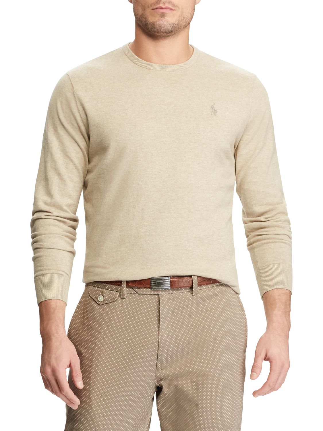Polo Golf by Ralph Lauren Long Sleeve Crew Neck Sweater at John Lewis ...