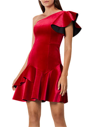 Coast Madalina Velvet Dress, Red