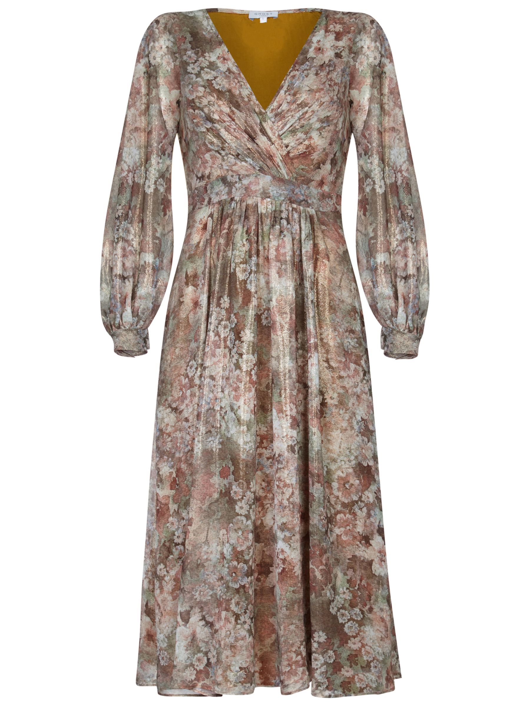 Ghost Connie Dress, Gold Fold at John Lewis & Partners