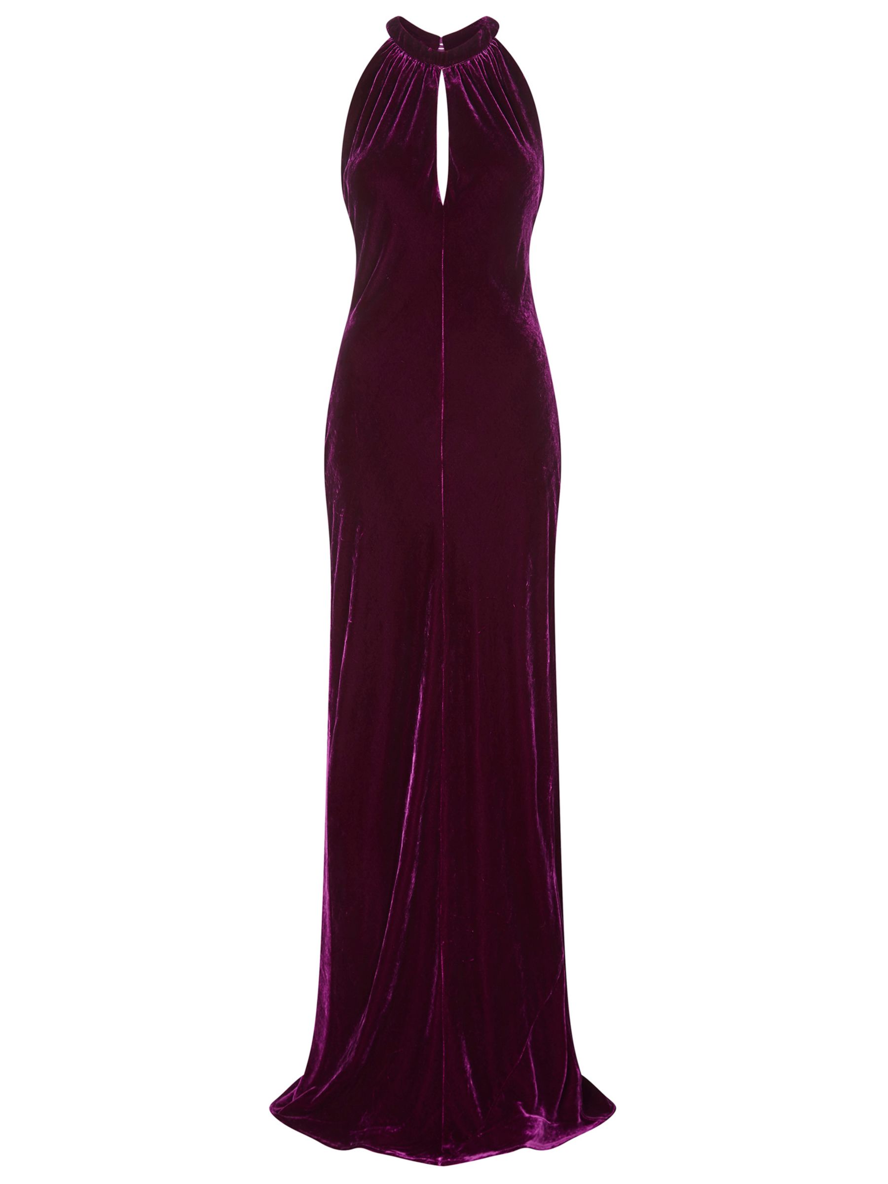Ghost Blythe Velvet Dress, Purple