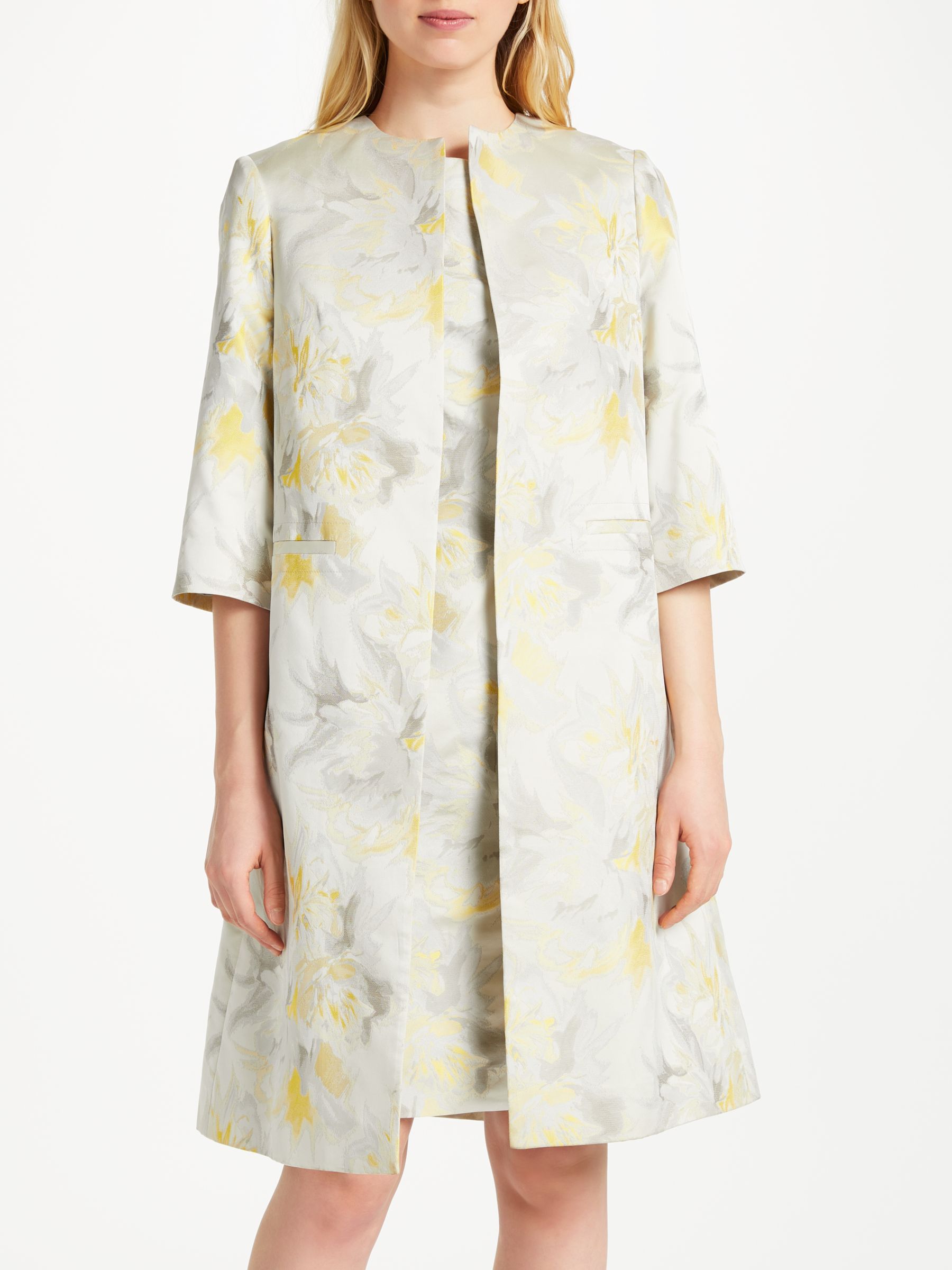 Bruce by Bruce Oldfield Jacquard Coat, Yellow