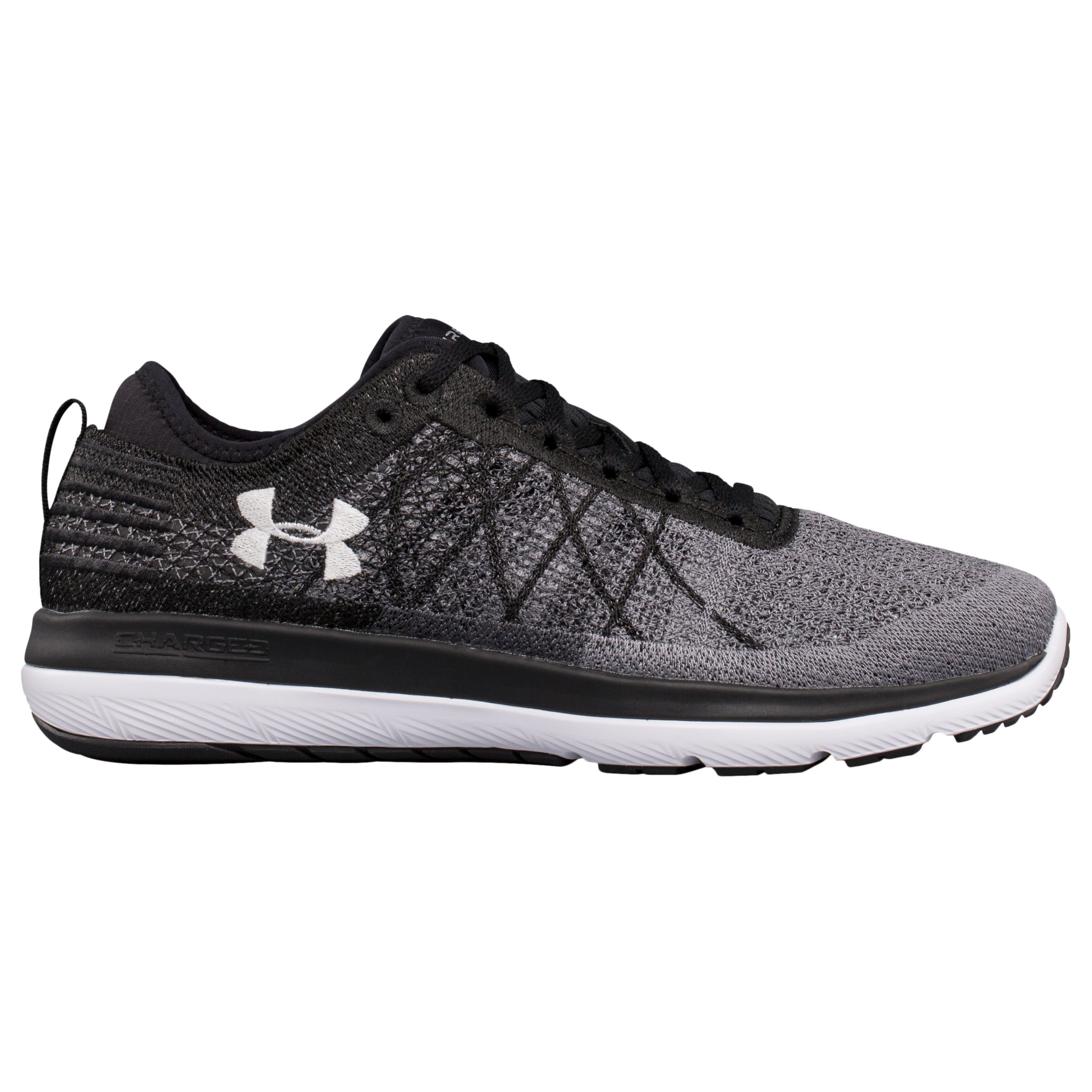 Under Armour SpeedForm Fortis 3 Men's Running Shoes, Black/Grey/White, 9