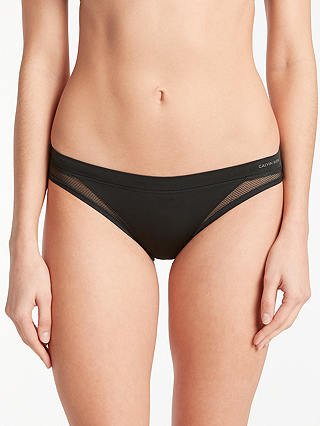 Calvin Klein Underwear CK Youthful Bikini Mesh Detail Briefs, Black